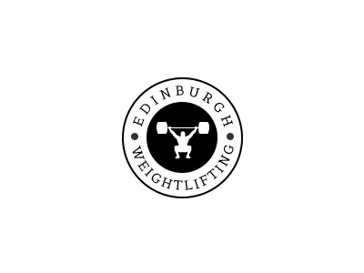 Edinburgh Weightlifting Club brand identity lifting logo minimal monochrome sports weighlifting weight wip