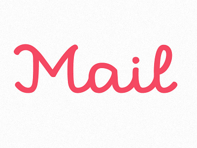 Mail handwriting lettering ligatures line logo logotype mail script