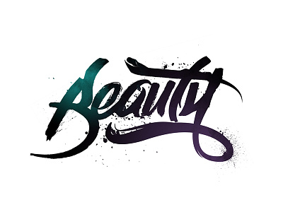 Beauty calligraphy lettering type typography