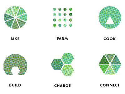 WILDER Compound icons geometric geometry green icons learning sustainability workshops