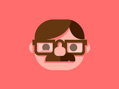 Señor character dad flat glasses guy illustration illustrator man mister mustache vector vectorial