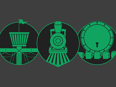 Boat Train Keg illustration