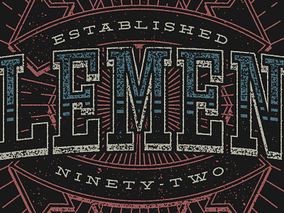 ELEMENT - Burst distressed element skateboards tee texture vintage