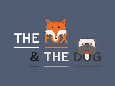 The Fox & The Dog dog fox illustration logo