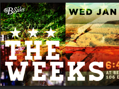 B-SIdes Gig Poster band gig poster stars