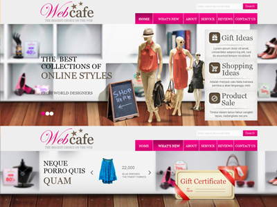 Main And Sub Headers fashion graphics header logo menu navigation visual