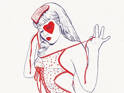 Zivity Valentines - Sneak peek. illustration letterpress pinup texture valentine vintage wacom