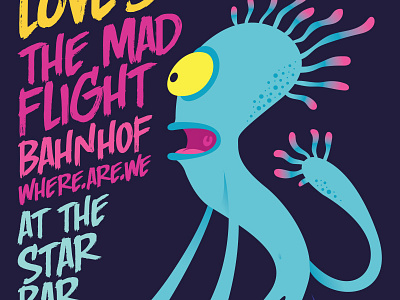 Tentacular Gig Poster gig monster poster vector