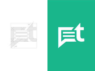 T Chat app box brand chat grid logo t