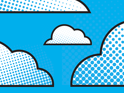 Lichten-clouds clouds cyan halftone lichtenstein rules