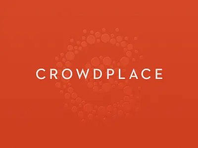Crowdplace Logo branding bubbles crowd gather icon logo mark people