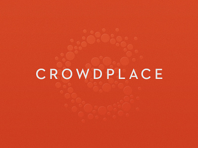 Crowdplace Logo branding bubbles crowd gather icon logo mark people