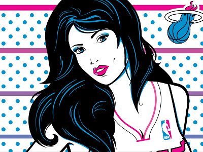 Miami Heat Cheerleader basketball cheerleader heat miami nba patrick nagel tom philibeck