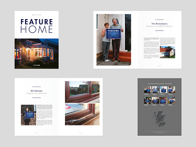 Feature Home Magazine Rebrand clean editorial layout magazine minimal rebrand spread typography