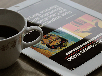 Overhead Compartment blog coffee editorial futura ipad magazine mobile ui