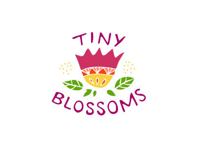 Tiny Blossoms flower hand lettered leaf tiny