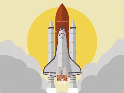 Lift Off. illustration nasa rocket space shuttle
