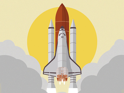 Lift Off. illustration nasa rocket space shuttle