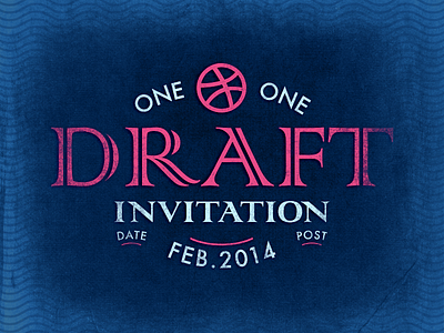 Dribbble Invite (1x) dribbble invitation one public typography