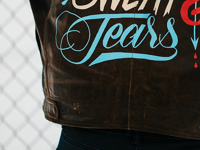 crybaby illustration leather lettering typography