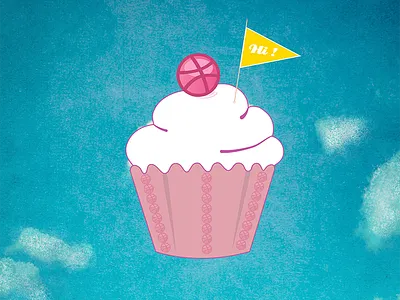 Hello cupcake dribbble freeshot hi