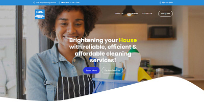 Global Cleaning Ltd. design logo photoshop website