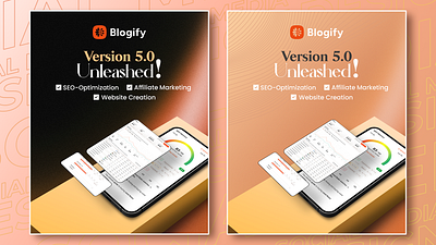 Blogify Social Media Static app banner branding clean design design graphic design illustration social media static theme based ui