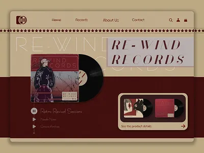 Re-Wind Records branding graphic design ui