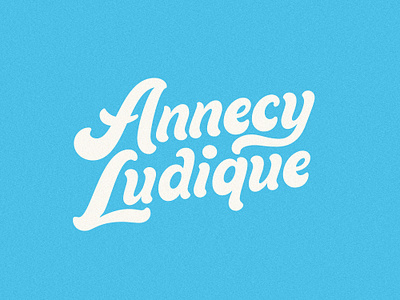 Annecy Ludique logo annecy baseline design font graphic design hand made letters logo typo vector vector design