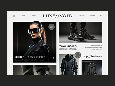 Landing Page Design Challenge: Day 24 fashion hero section landin g page techwear ui ui design uiux user interface design ux web design website design