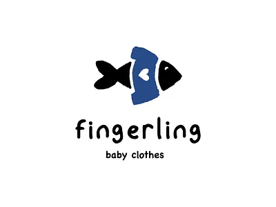 Fingerling baby book14 branding cloth clothing designer color design dribbble fingerling fish graphic design heart icon illustration kids logo logolounge logoloungebook14 logotype sweater