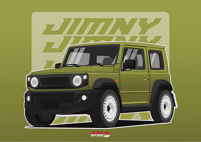 Suzuki Jimny Car Vector automotive digital digital art digital drawing illustration jdm vector