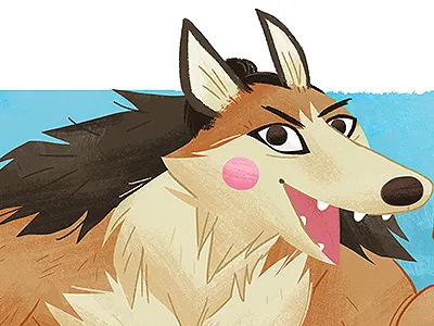 Beastie dog illustration