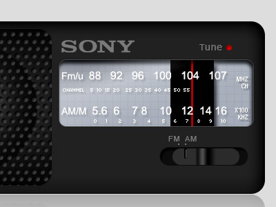 Radio icon photoshop radio sony ui