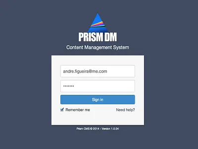 CMS Login page bootstrap cms login