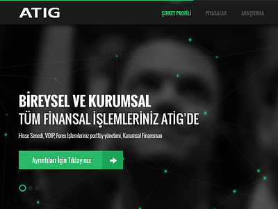 Atig corporate glow menu slider ui uidesign userinterface website