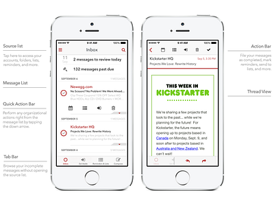 Tour the Interface — iPhone app app store client email inbox ios ipad iphone mail pilot
