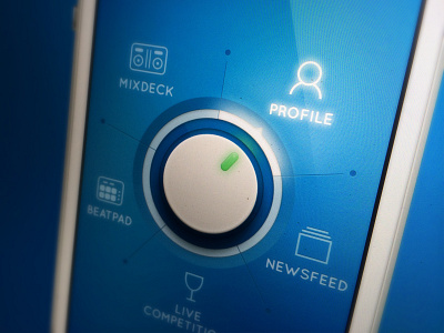 Bringing back the skeuomorphism app buttons dial interface ios iphone knob menu mixer mobile music ui ux volume