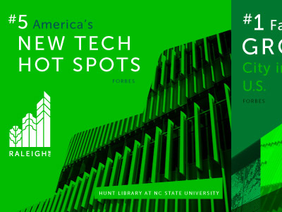 New Tech Hot Spot city identity logo raleigh rlgh