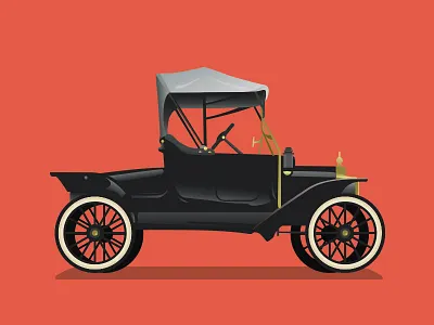 Ford Model T 1910 car classic ford illustration model road travel vintage
