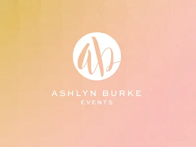 AB Events | Handwritten with Brush Pen Submark Option branding design hand drawn handwritten logo