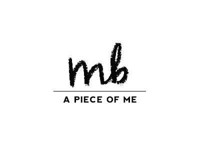 mb / a piece of me - reject black branding hand drawn logo minimal white