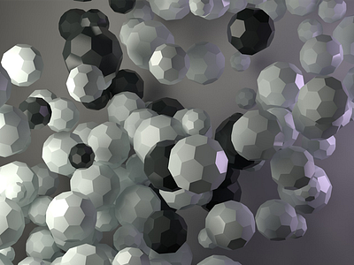 Bucky Balls 3d black bucky balls cinema4d purple white