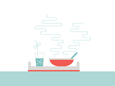 Feel Better Soon breakfast in bed chicken noodle soup email graphic feel better soon get well soon gingerale ill illustration sick soup under the weather