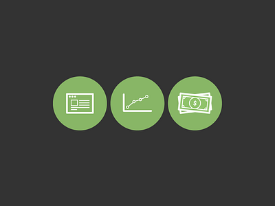 Create, Grow, Collect icons app collect create funs graph grow icons money raise