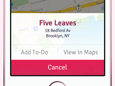 Action Sheet (iOS 7) action sheet ios ios 7 iphone map