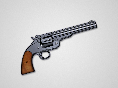 Gun d dh gun illustration revolver vector