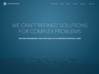 Mindsense Website Redesign blue company design mindsense redesign web website