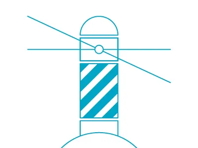 Lighthouse blue illustration lighthouse ocean sea vector