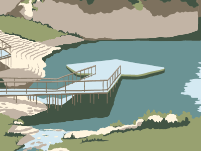 Fishin' Hole chicago fishing neighborhood poster wpa